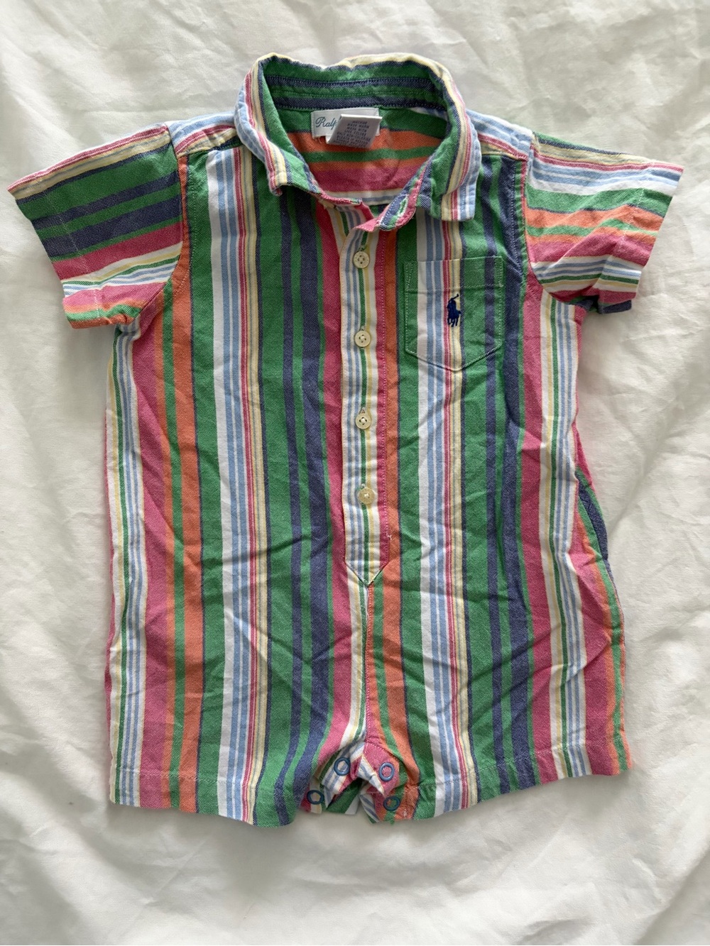Ralph Lauren Multicolor Striped Shortalls One-Piece